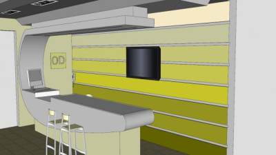 接待设计前台SU模型下载_sketchup草图大师SKP模型