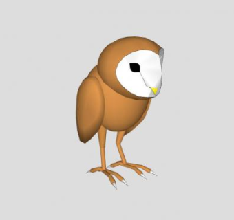 鸟类动物猴面鹰SU模型下载_sketchup草图大师SKP模型