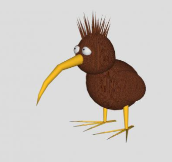 无翼几维鸟SU模型下载_sketchup草图大师SKP模型