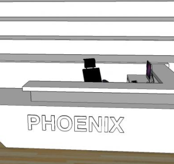 大厅前台接待SU模型下载_sketchup草图大师SKP模型