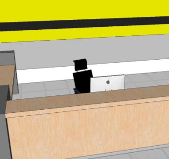 转角大厅前台SU模型下载_sketchup草图大师SKP模型