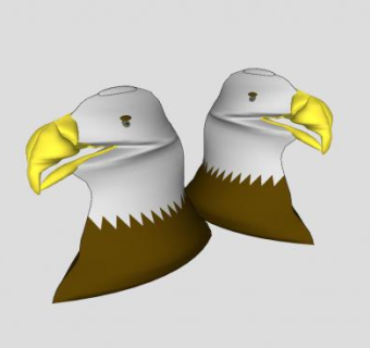 白头鹰头部SU模型下载_sketchup草图大师SKP模型