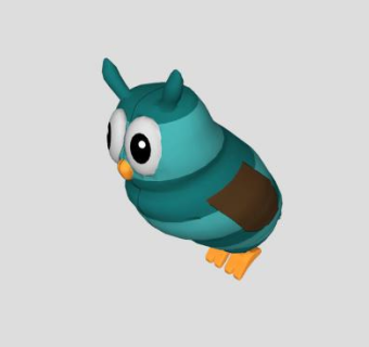 大角猫头鹰雕像SU模型下载_sketchup草图大师SKP模型