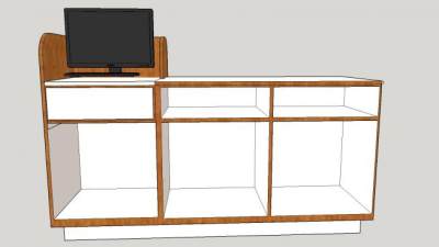现代前台马里奥收银台SU模型下载_sketchup草图大师SKP模型