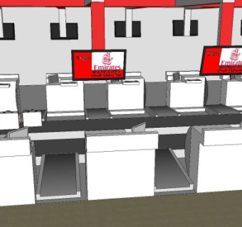 航空登记大厅SU模型下载_sketchup草图大师SKP模型