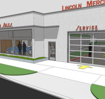 林肯水星经销商SU模型下载_sketchup草图大师SKP模型