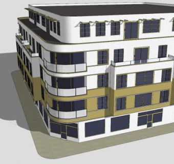 现代办公大楼SU模型下载_sketchup草图大师SKP模型