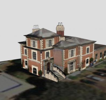 林迪斯建筑房子SU模型下载_sketchup草图大师SKP模型