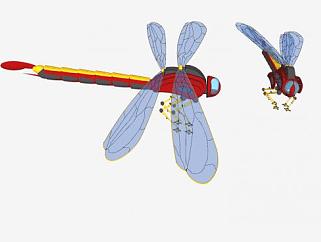蜻蜓飞机SU模型下载_sketchup草图大师SKP模型