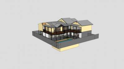 贝尔法广场建筑SU模型下载_sketchup草图大师SKP模型