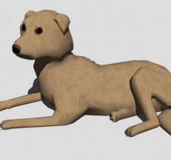 犬科动物狗SU模型下载_sketchup草图大师SKP模型
