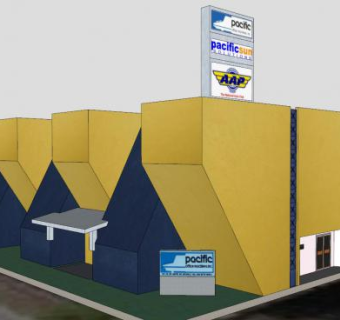 太平洋办公设备楼房SU模型下载_sketchup草图大师SKP模型