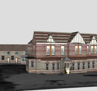 韦伯房地产经纪人售楼处SU模型下载_sketchup草图大师SKP模型