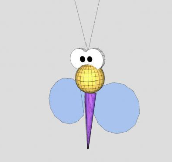 蜻蜓麦克风SU模型下载_sketchup草图大师SKP模型