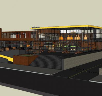 麦当劳家具齐全SU模型下载_sketchup草图大师SKP模型