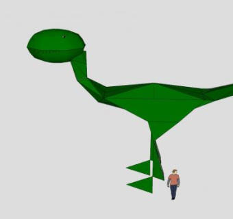 几何体霸王龙SU模型下载_sketchup草图大师SKP模型