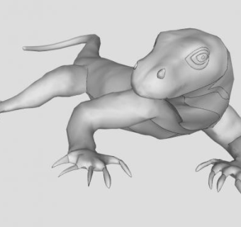 爬行纲科莫多巨蜥SU模型下载_sketchup草图大师SKP模型