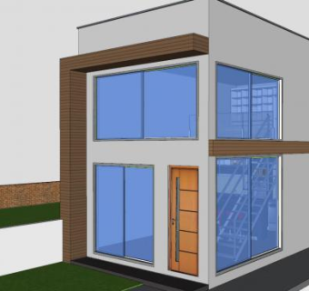 实际操作房子SU模型下载_sketchup草图大师SKP模型