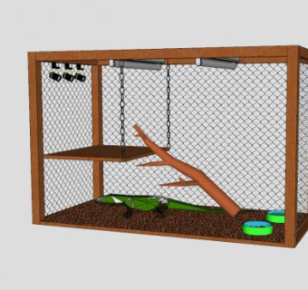 宠物蜥蜴饲养容器SU模型下载_sketchup草图大师SKP模型