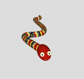 冷血动物中美珊瑚蛇SU模型下载_sketchup草图大师SKP模型