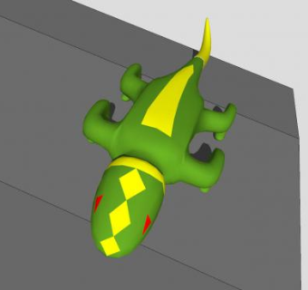 彩绘的爬行纲蜥蜴SU模型下载_sketchup草图大师SKP模型