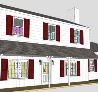 住宅建筑售楼处SU模型下载_sketchup草图大师SKP模型