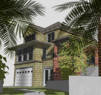 工匠房子售楼处SU模型下载_sketchup草图大师SKP模型