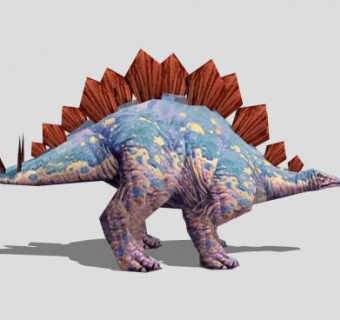 蜥形纲恐龙剑龙SU模型下载_sketchup草图大师SKP模型