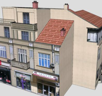 民族住宅售楼处SU模型下载_sketchup草图大师SKP模型