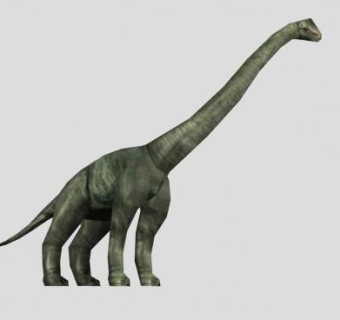 蜥形纲恐龙腕龙SU模型下载_sketchup草图大师SKP模型