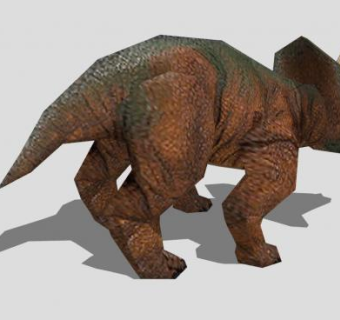 蜥形纲恐龙三角龙SU模型下载_sketchup草图大师SKP模型