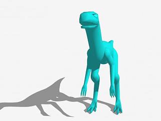 蜥<em>形</em>纲恐龙动物SU模型下载_sketchup草图大师SKP模型