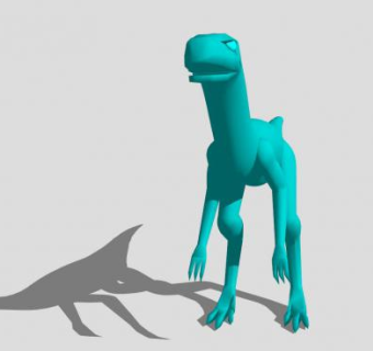 蜥形纲恐龙动物SU模型下载_sketchup草图大师SKP模型