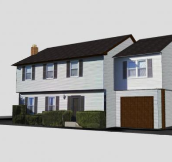 现代待售房子SU模型下载_sketchup草图大师SKP模型