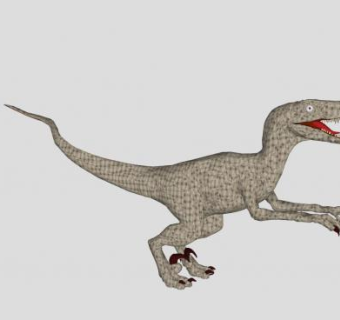 驰龙科恐龙伶盗龙SU模型下载_sketchup草图大师SKP模型
