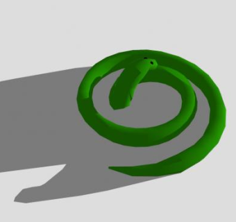 爬行纲蛇目绿蛇SU模型下载_sketchup草图大师SKP模型