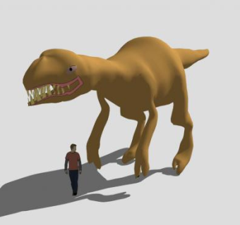 雷克斯霸王龙恐龙SU模型下载_sketchup草图大师SKP模型