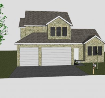 西凤路售楼处SU模型下载_sketchup草图大师SKP模型