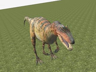 掠食性恐龙异特龙SU模型下载_sketchup草图大师SKP模型