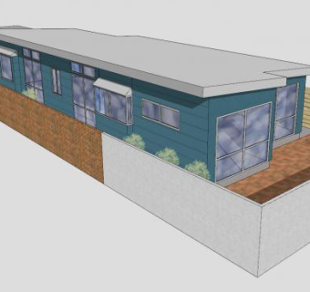 乡村楼房售楼处SU模型下载_sketchup草图大师SKP模型