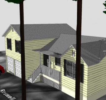 待售房屋售楼处SU模型下载_sketchup草图大师SKP模型