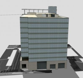 新合作之星集团大厦SU模型下载_sketchup草图大师SKP模型