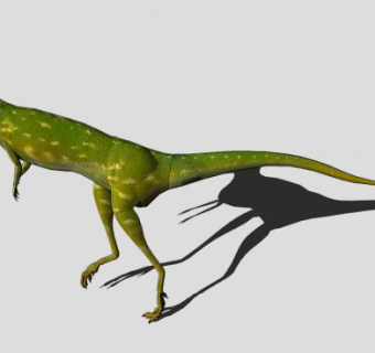 蜥形纲恐龙莱索托龙SU模型下载_sketchup草图大师SKP模型