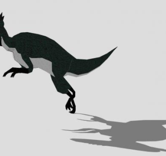 蜥形纲恐龙厚头龙SU模型下载_sketchup草图大师SKP模型