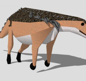 鸟臀目恐龙胄甲龙SU模型下载_sketchup草图大师SKP模型