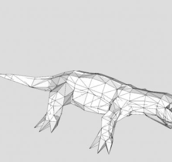 爬行动物尼罗河巨蜥SU模型下载_sketchup草图大师SKP模型