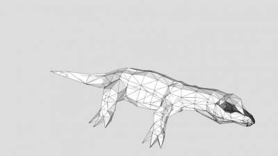 爬行动物尼罗河巨蜥SU模型下载_sketchup草图大师SKP模型
