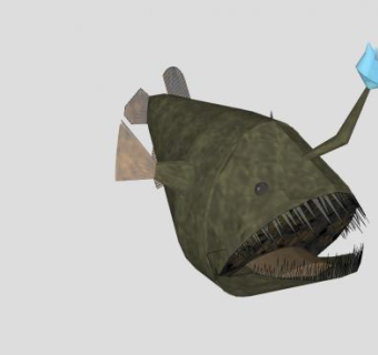 海洋动物深海琵琶鱼SU模型下载_sketchup草图大师SKP模型
