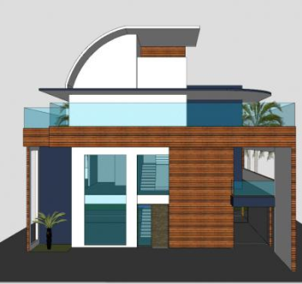 现代大房子售楼处SU模型下载_sketchup草图大师SKP模型