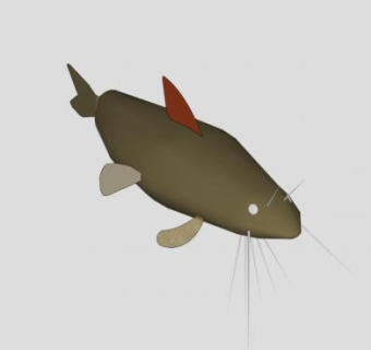 淡水鱼动物鲶鱼SU模型下载_sketchup草图大师SKP模型